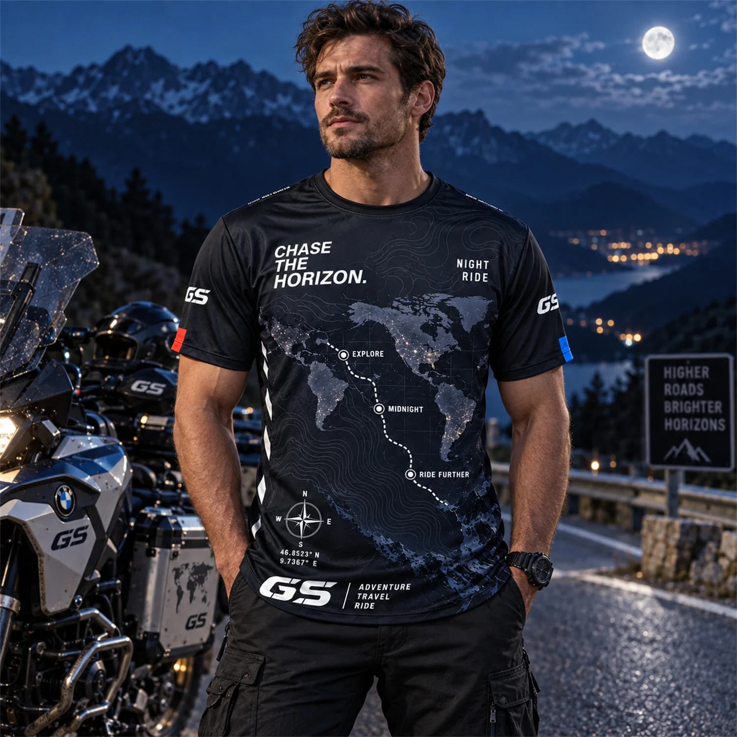 Camiseta de motociclista GS Mo - Outdoor Adventure And Travel avaliação e preço
