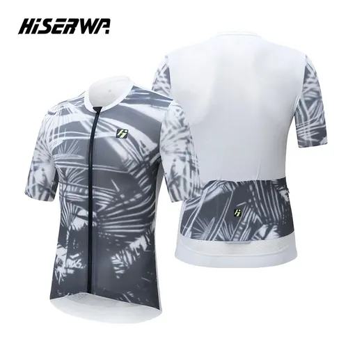 HISERWA Ciclismo Jersey hombres bicicleta Jersey manga corta Maillot Ciclismo Hombre alta calidad bicicleta de carretera camisa Ciclismo ropa