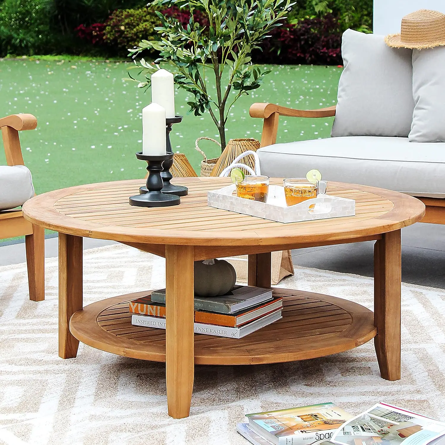 

Cambridge Casual Arie Patio Coffee Table, 40-Inch, 40 Inch/Natural Teak