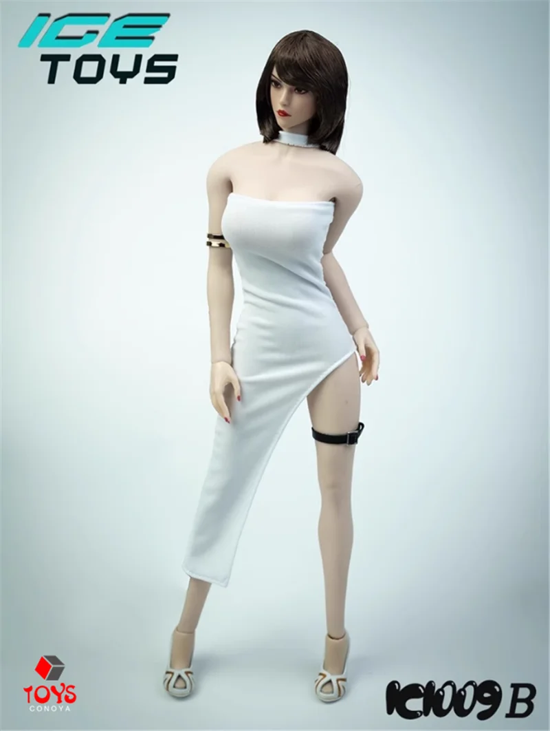 ICE TOYS IC1009 1/6 Scale Female Fashionable Sexy Side Slit Suspender Tactical Dress For 12-inch Action Figure Body Model Toys