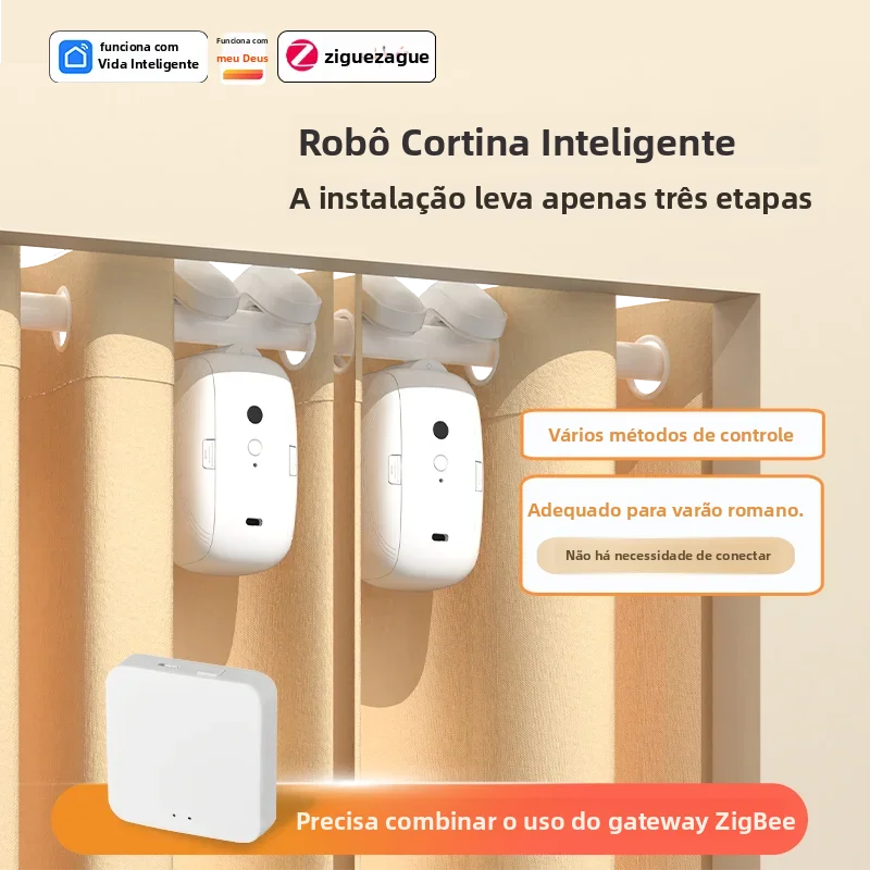 smart-zigbee-curtain-motor-with-hooks-for-rome-track-smart-curtain-pusher-robot-support-siri-google-home-alexavoice-control