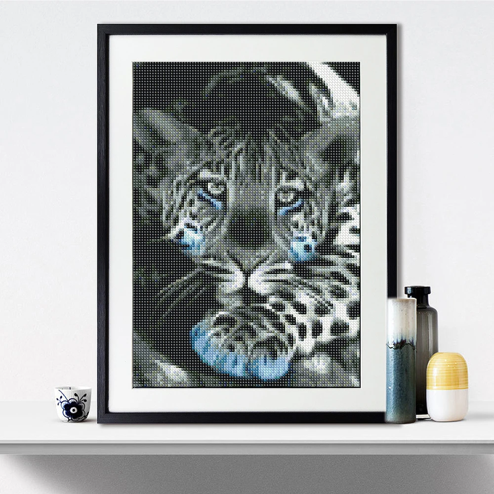 5D Diamond Art Painting Leopard Animal Mosaic Embroidery Cross Stitch Kit Full Round Rhinestone Diy Wall Home Decor Gift