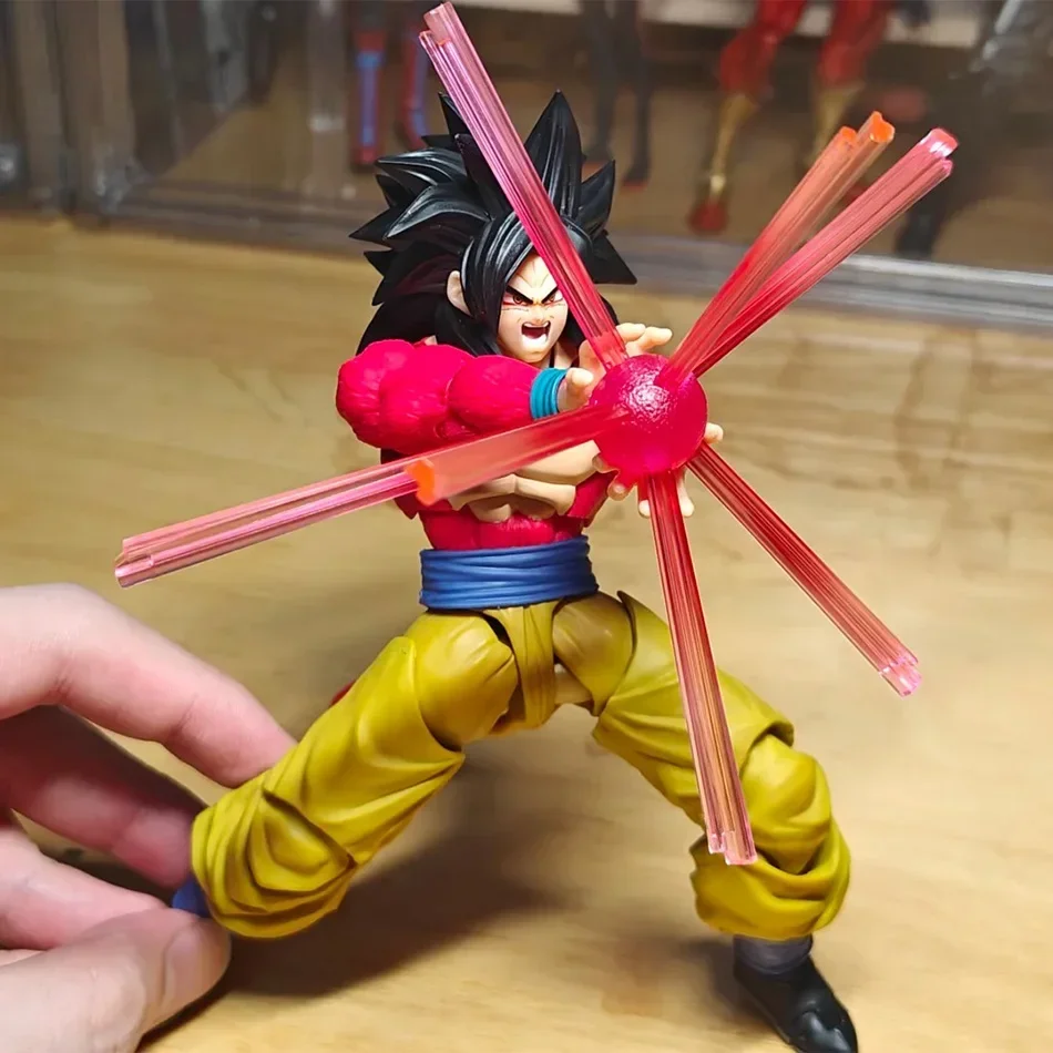 En Stock Dragon Ball GT figura SHF 6 pulgadas SSJ4 figuras Untamed Power Son Goku figuras de Anime juguetes de modelos coleccionables personalizados para niños