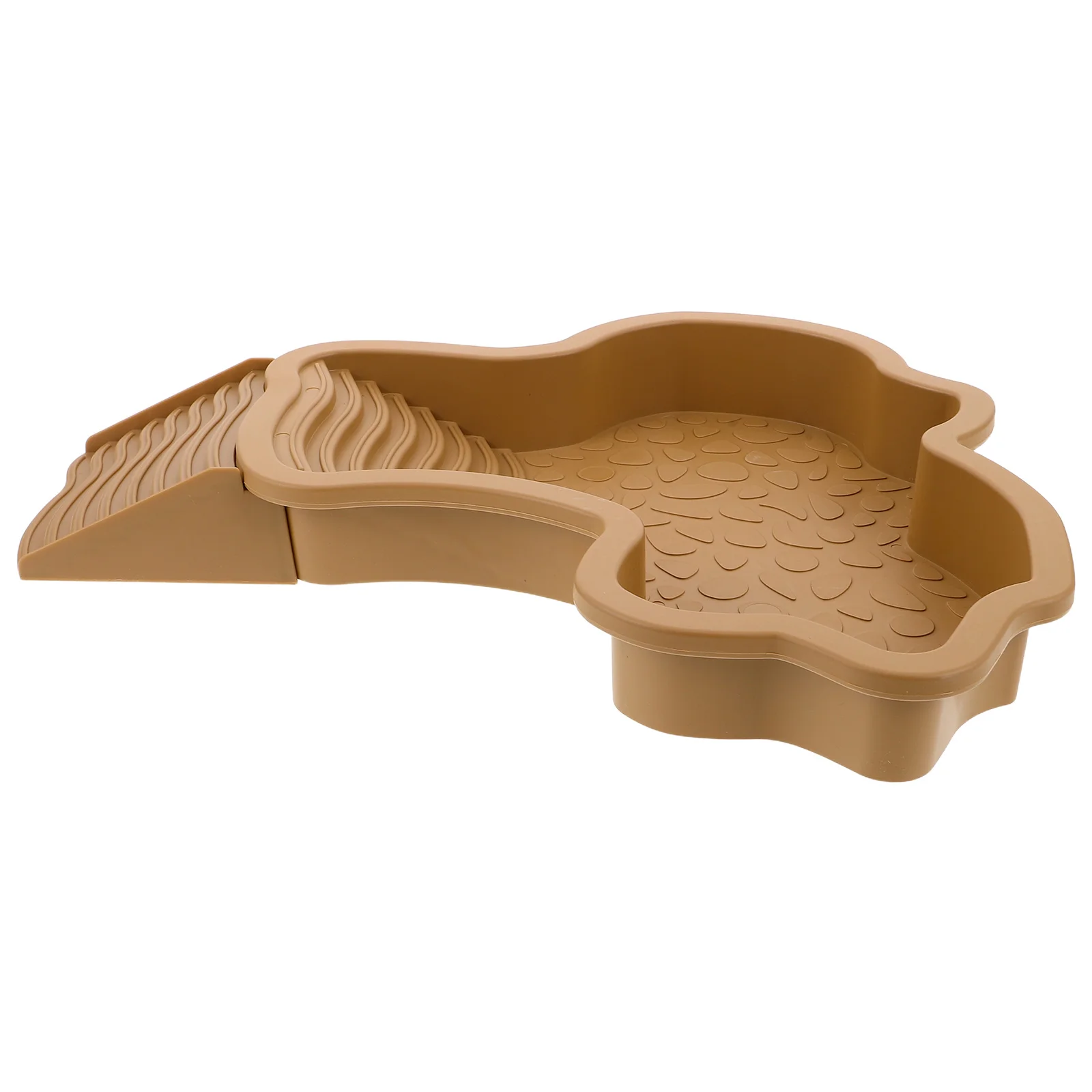 

Antislip Reptile Bathing Pool Large Tortoise Water Bowl Basking Platform Non-Slip Ramp Turtle Bathtub Fish Aquarium Resting Dish