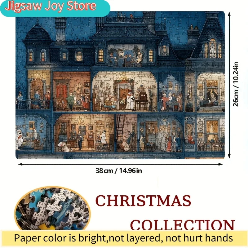 1 Caja de Mini Rompecabezas de Papel para Adultos: "Barrio Acogedor" o Juegos y Actividades para Fiestas