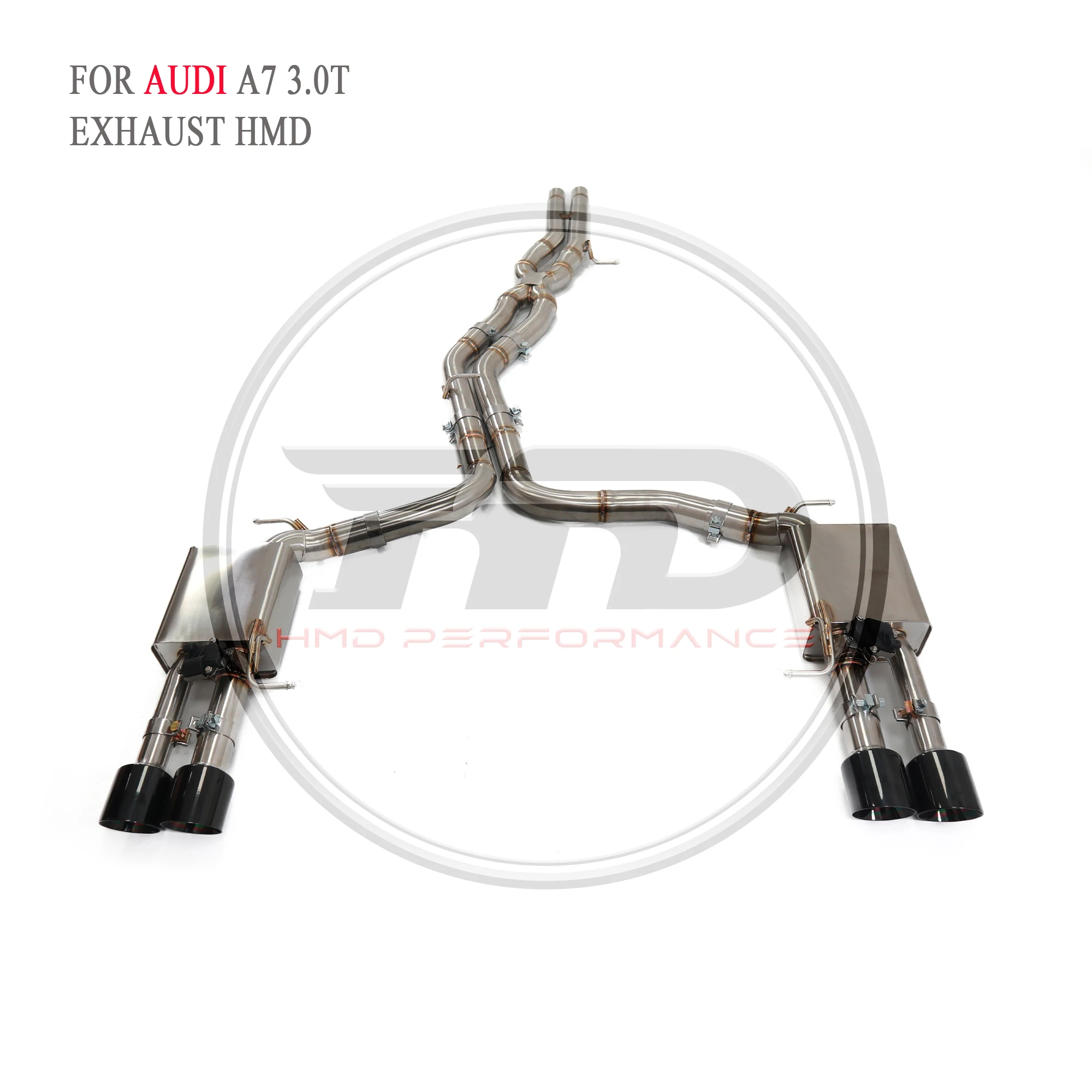 

Stainless Steel Performance Catback for Audi A6 A7 3.0T HMD Exhaust System Auto Accesorios Valve Muffler