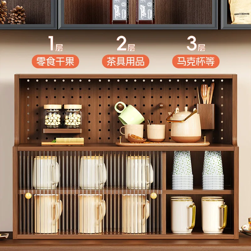 Water cup storage rack, desktop tea set, tea cup storage cabinet, household kitchen