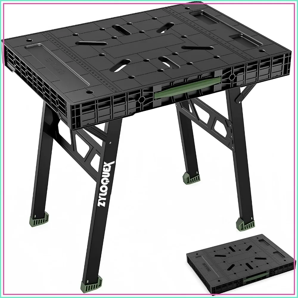 Foldable Work Bench 34x25x31 Portable Work Table for Garage