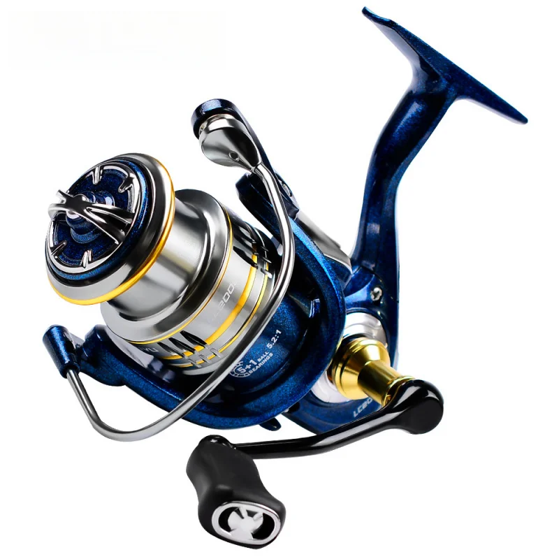 

Metal Spinning Reel, 5+1BB,5.2:1 Ratio, Smooth Long Cast, Solid Metal Structure, High-Performance For Saltwater And Lure Fishing