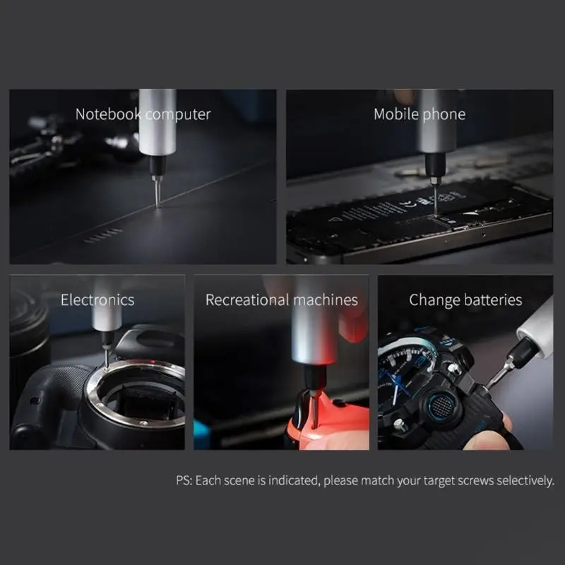 Multipurpose Electric Screwdriver 160RPM Speed and 20 Bit Set Suitable for Electronics Assembly Maintenance Home Repairs D2RD