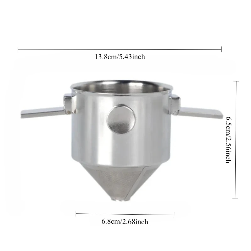 304 Stainless Steel Hanging Ear Coffee Filter Cup Portable Hand Flush Filter Filter Paper Filter-free Funnel Coffee Utensils