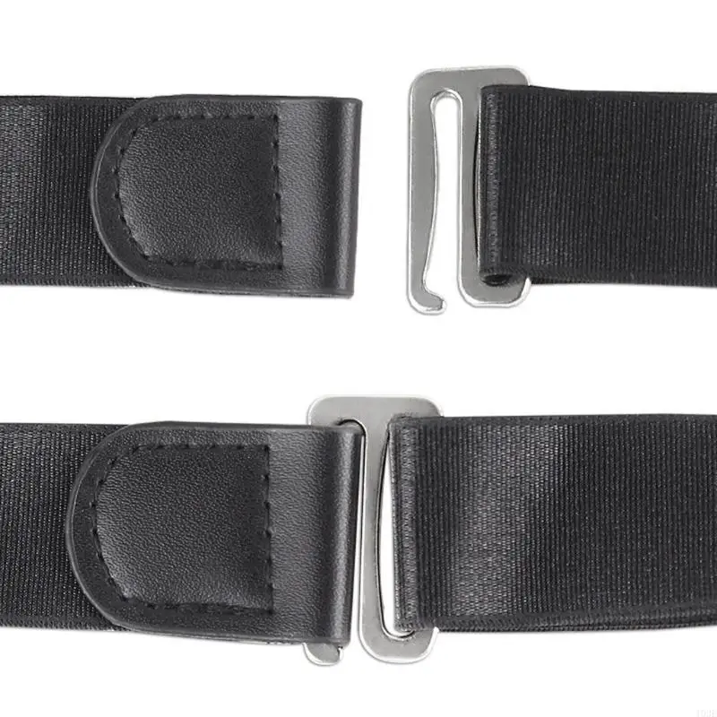 193eシャツのサティミリタリー調整可能弾性ストラップブラック最大ストレッチ150cm/58.5in