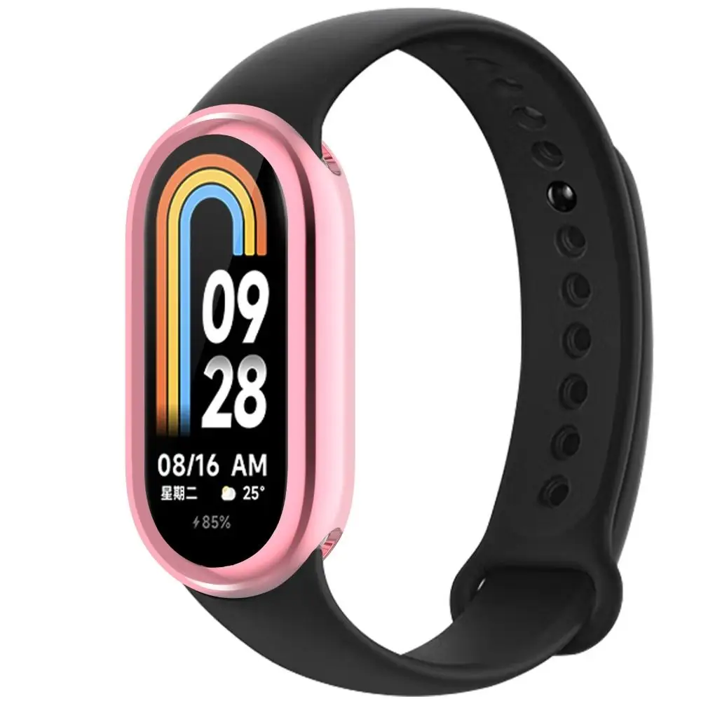 Casing Film layar pelindung untuk Xiaomi Mi Band 8 pelindung layar penutup pelindung jam tangan TPU lembut untuk Aksesori Miband 8