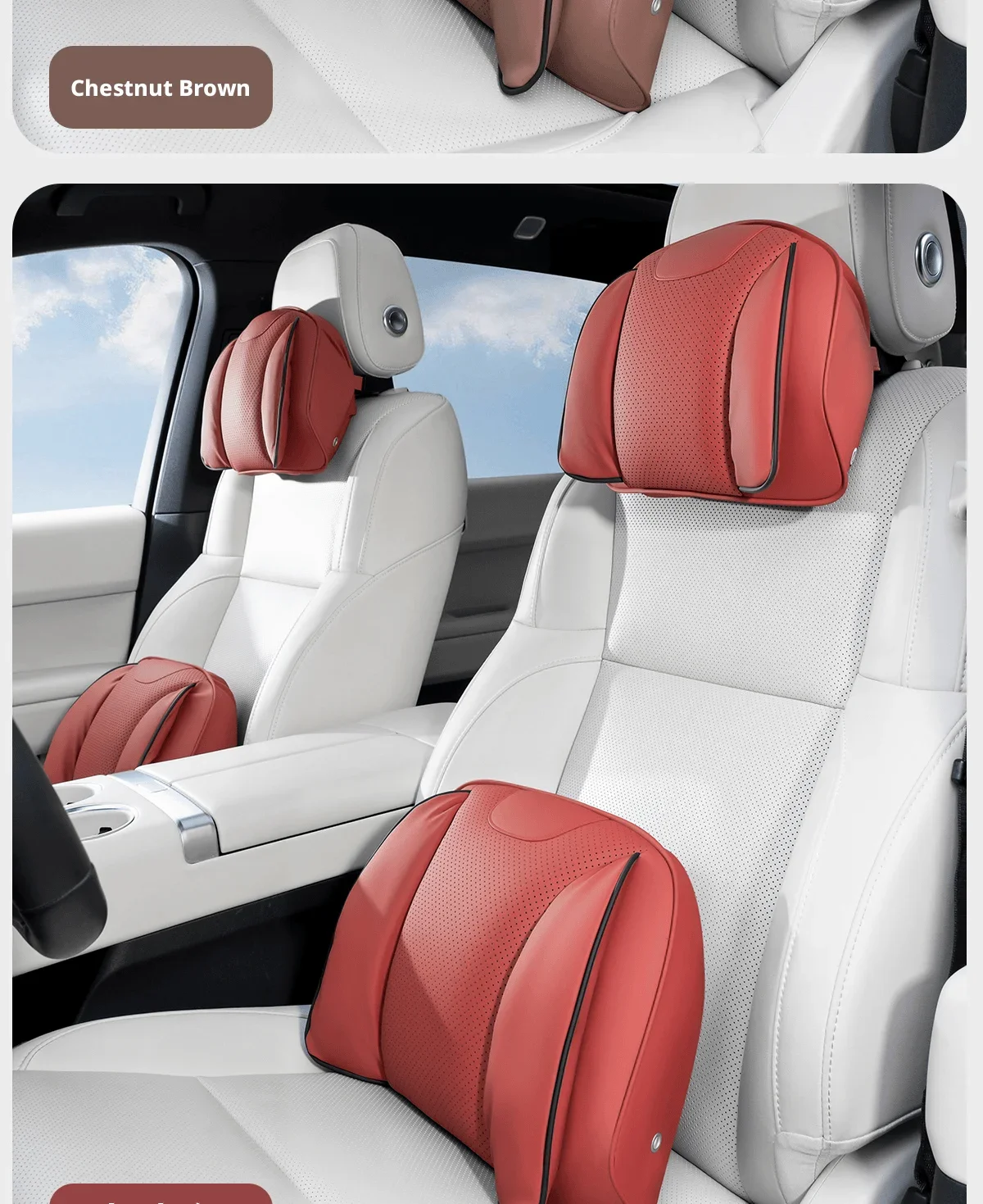 Für Tesla Auto Kopfstützen-Kissen Lendenstütze Premium-Qualität Atmungsaktiv Passend für Model 3 Model Y Highland Model S Cybertruck Model X – Detail 20