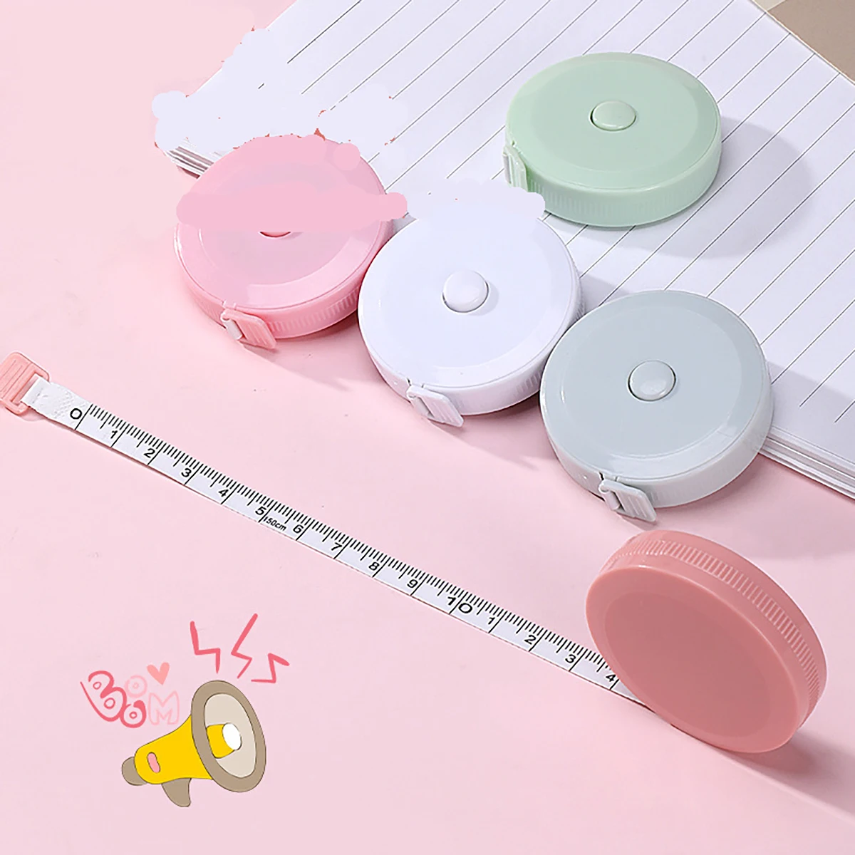 5 قطع شريط قياس مع شريط قياس مزدوج الجوانب قابل للتوسيع 60 بوصة 1.5 متر