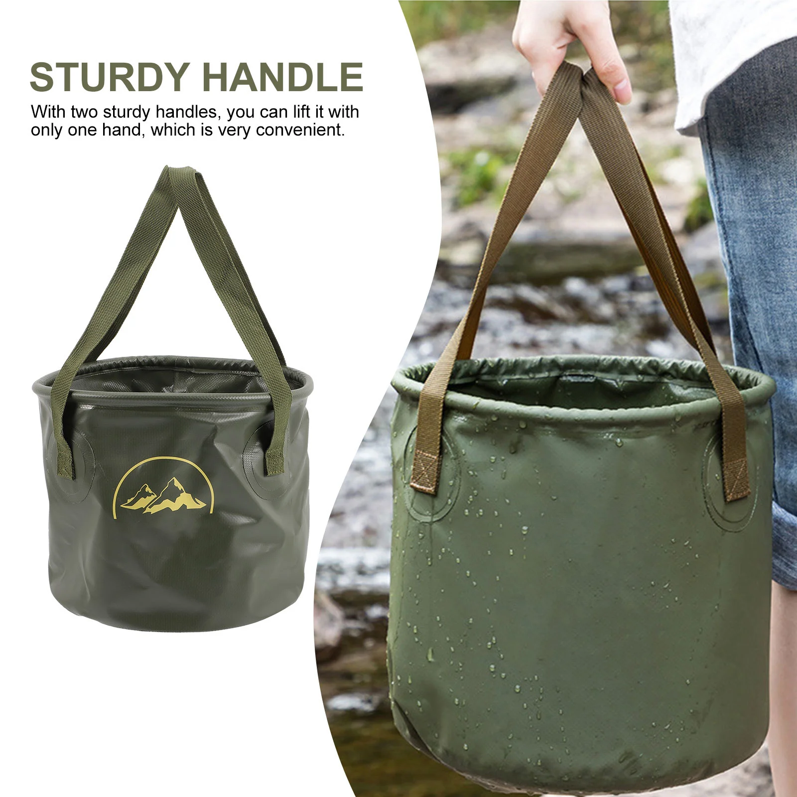 حوض غسيل متعدد الوظائف قابل للطي للتخييم في الهواء الطلق والمشي لمسافات طويلة وحوض استحمام القدم وتوفير المساحة وحوض مياه مدمج وخفيف الوزن