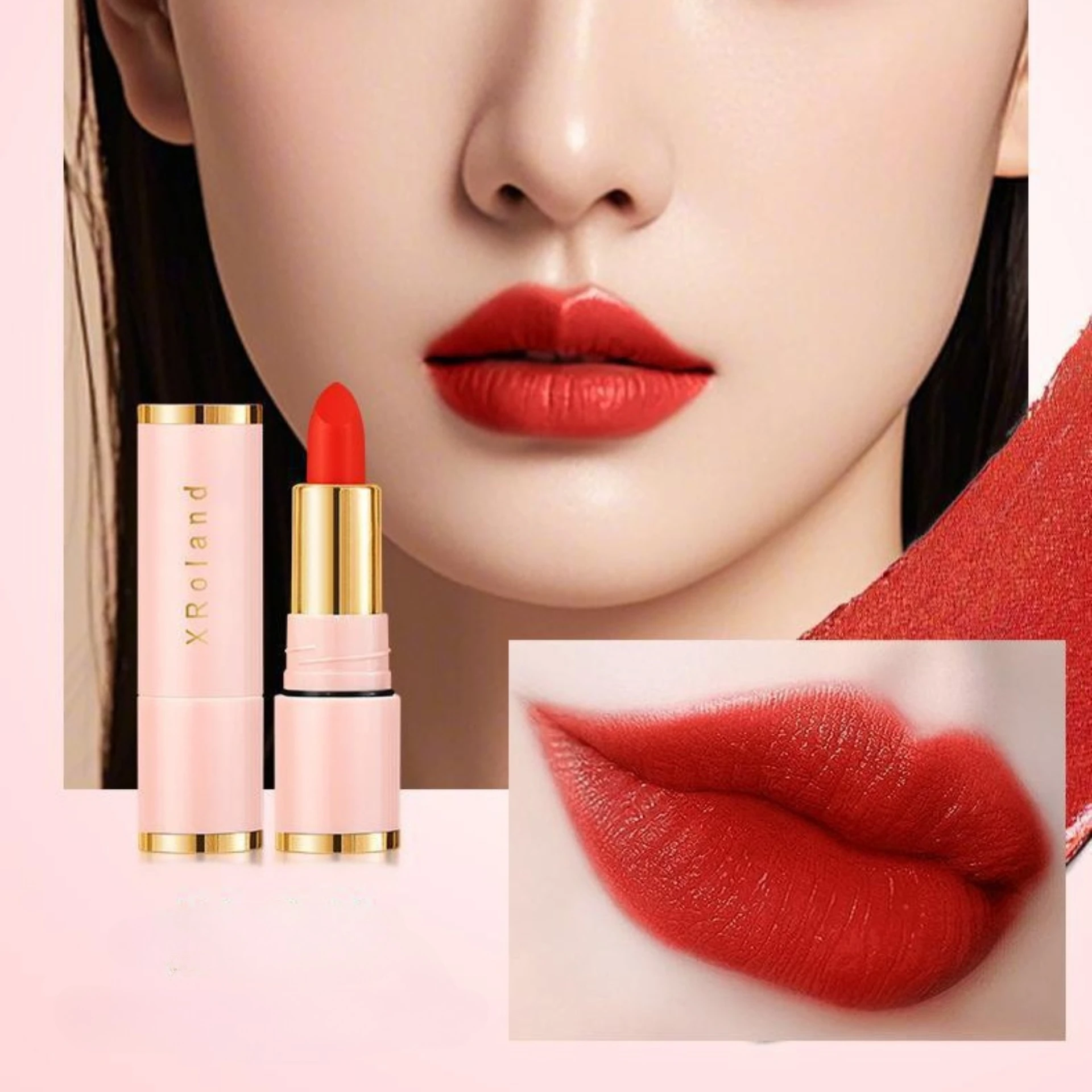 Fleece mist lipstick light bean paste color improve complexion easy to color long-lasting lock color not stick to the cup