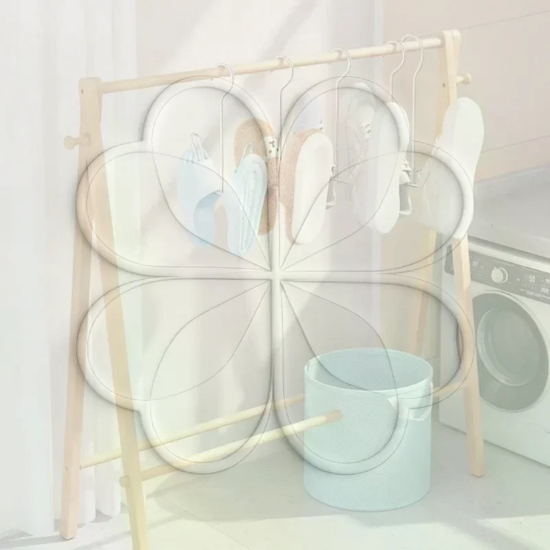 Stainless Steel Shoe Drying Rack Holds 6 Pairs Rustproof Space Saving for Balcony Laundry Storage