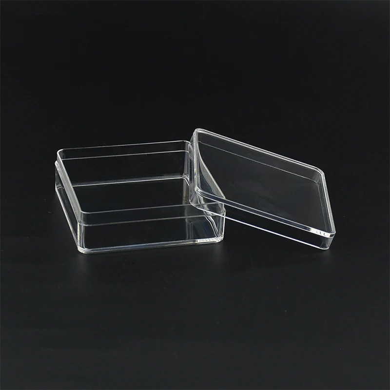 1pc 50ml Small Square Transparent PS Plastic Storage Box For Display Mini Case Container Jewelry Beads Crafts Packaging Box