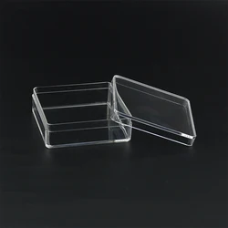 1pc 50ml Small Square Transparent PS Plastic Storage Box For Display Mini Case Container Jewelry Beads Crafts Packaging Box