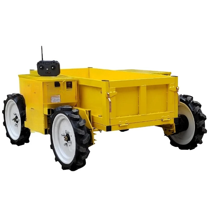 

All-terrain four-wheel drive electric cargo storage equipment remote control small transporter for mountain orchards