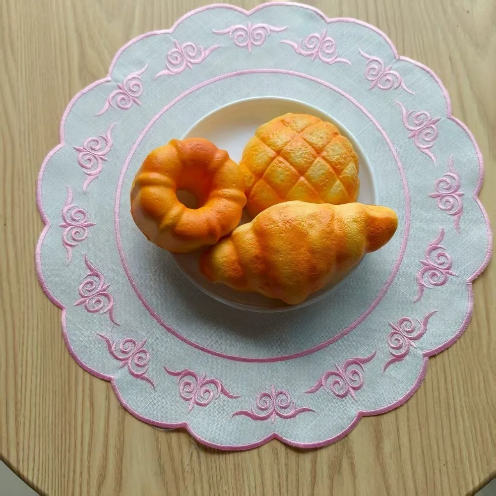 Benutzerdefinierte bestickte Spitzen-Tischsets, waschbar, wiederverwendbar, unabhängige Servietten für Zuhause, Esszimmer, Restaurant, Urlaub, Hochzeit, Party – Detail 6