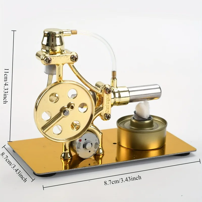 Hot Air Stirling Engine Steam Engine DIY Model Kit Alternator Science and Education Physics Steam Power Experiment Gift