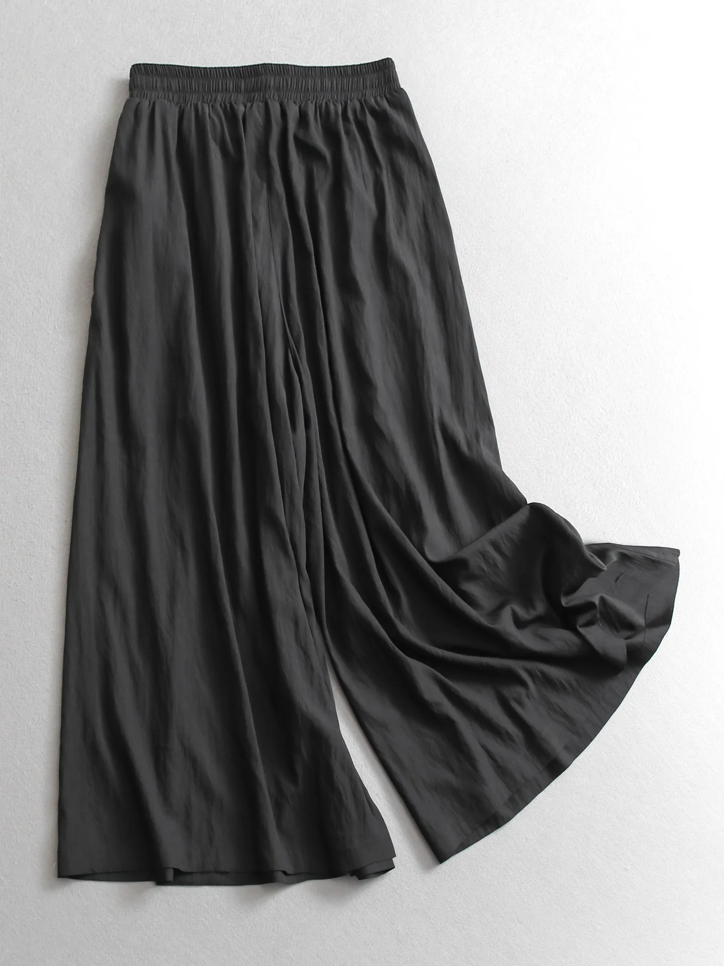 Lcelly Cool Feeling Thin Wide Leg Pants Commuter Casual Pants High Waist Elastic-Free Breathable Comfortable Women's Trousers