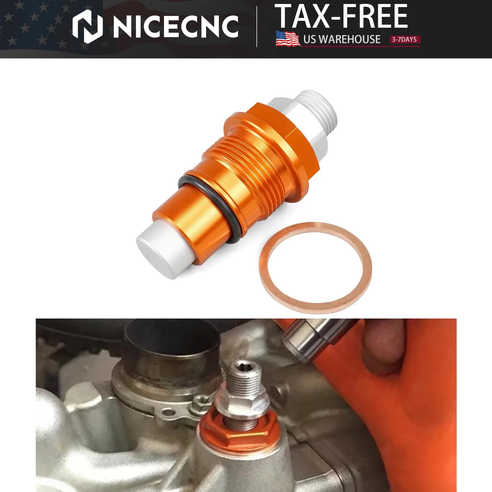 

NICECNC For KTM EXC 350F 250F 2023 EXCF SXF XCF 350 2011-2022 250 2007-2022 Motorcycle Chain Timing Cam Shaft Drive Tensioner