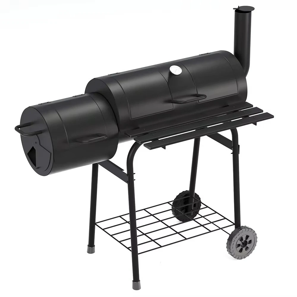 Outdoor household thick American style barbecue grill camping charcoal grill,Double sided large charcoal smoked barbecue grill