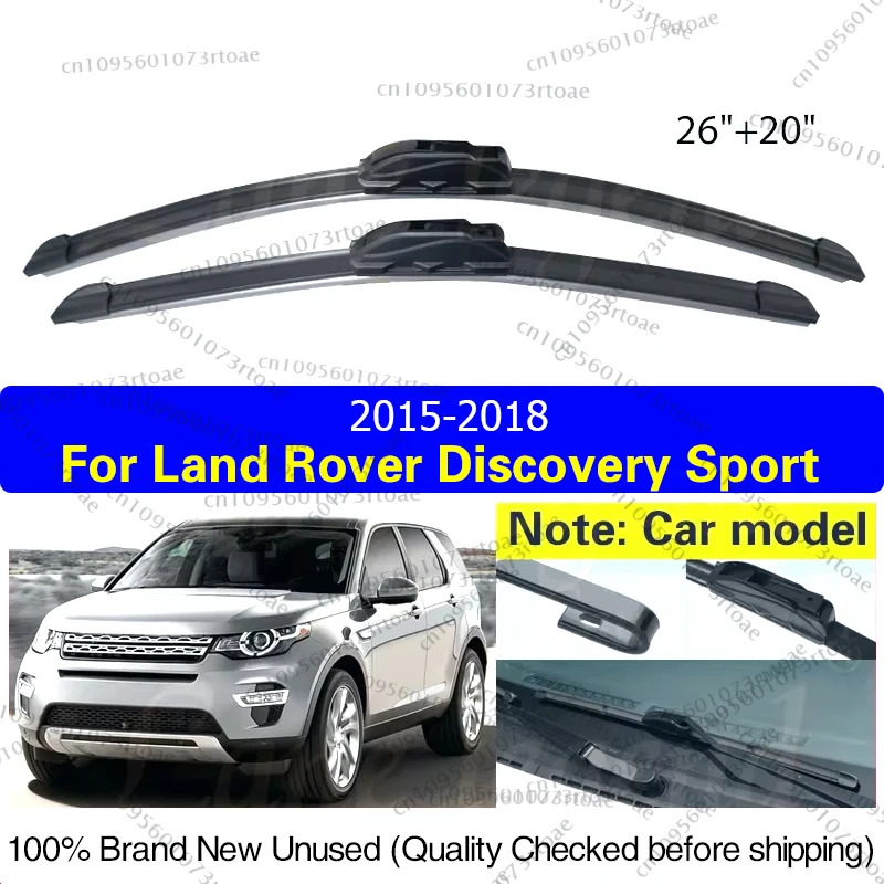 

For Land Rover Discovery Sport 2015 2016 2017 2018 Car Front Wiper Blades Soft Rubber Windshield Windscreen Front Window 26"+20"