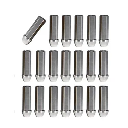 20pcs Wheel Lug Nuts M12x1.5 / M12x1.25 / M14x1.5 / 1/2-20 Thread 45mm Height T304 Stainless Steel for Car Modification