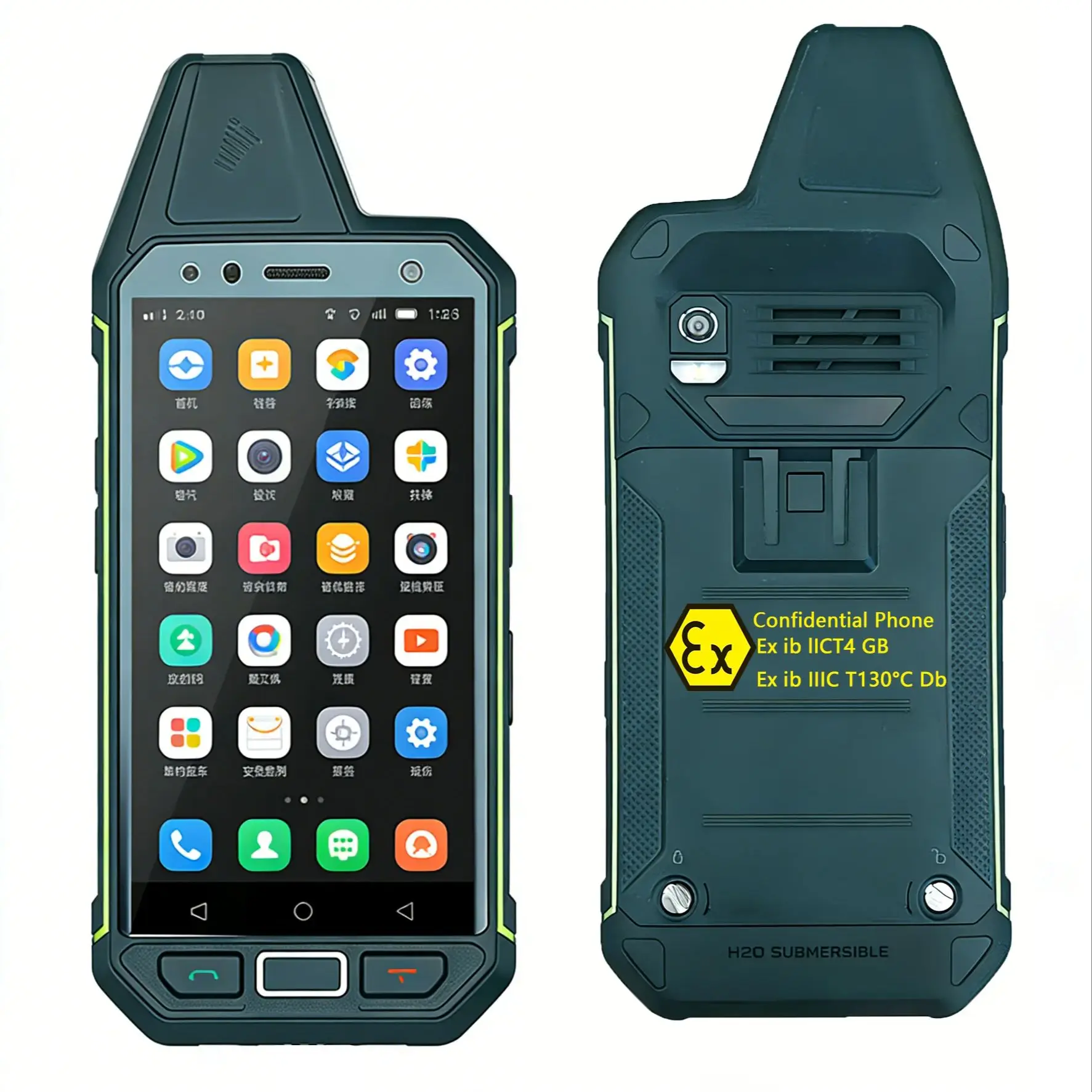 Rugged Smartphone T70 Explosion Proof Ex IP69 Zello PTT Waterproof 4GB+64GB 13MP 6.36" FHD 5200mAh NFC Android 9