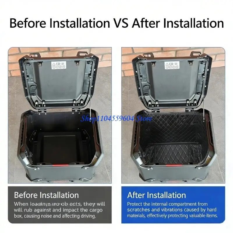 

12QM Synthetic Leather Inner Mat For R1300GS ADV Rear Trunk Impact Long Lasting