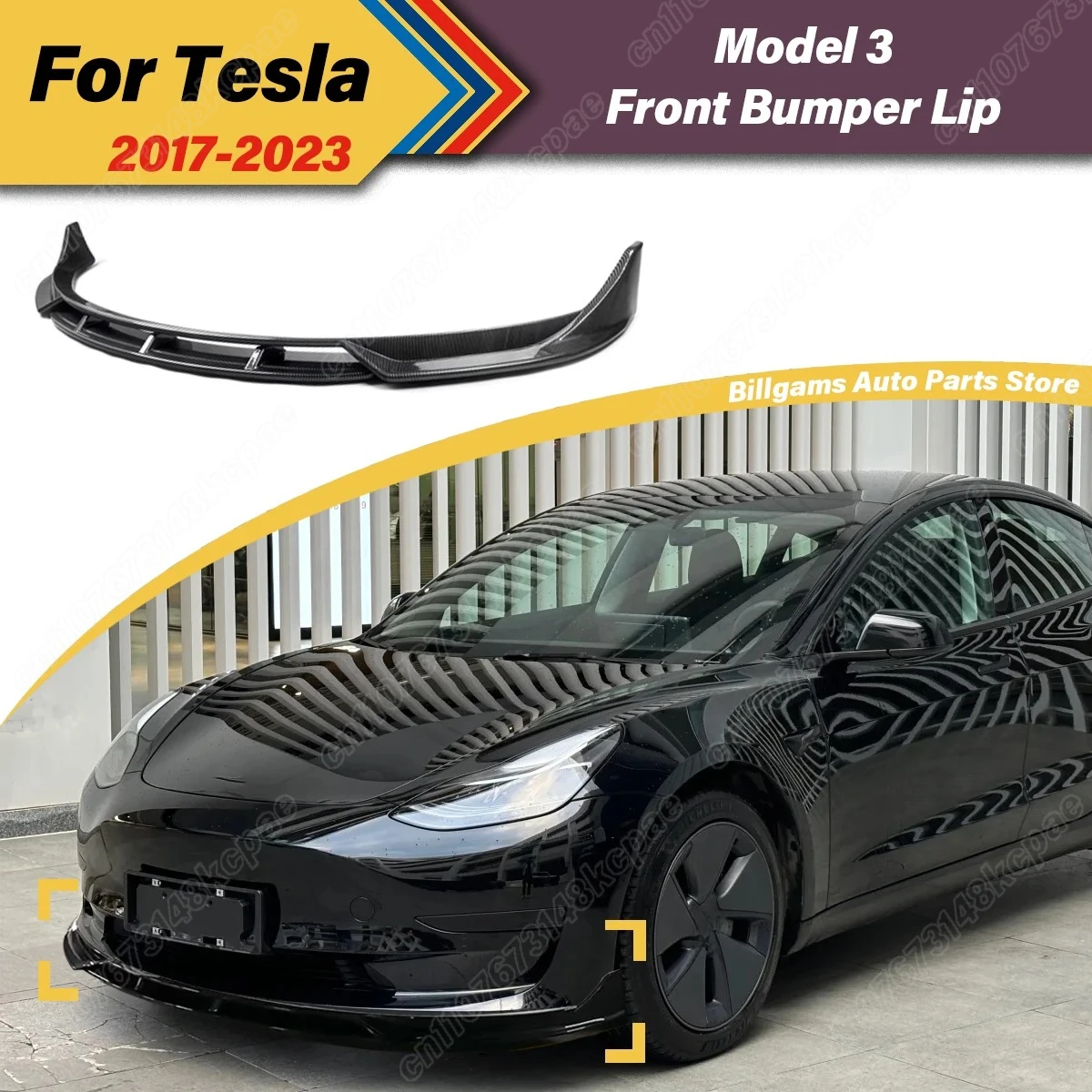 

For Tesla Model 3 2017 2018 2019 2020 2021 2022 2023 Automobile Front Bumper Spoiler Board Splitter Lip Body Modification Kit