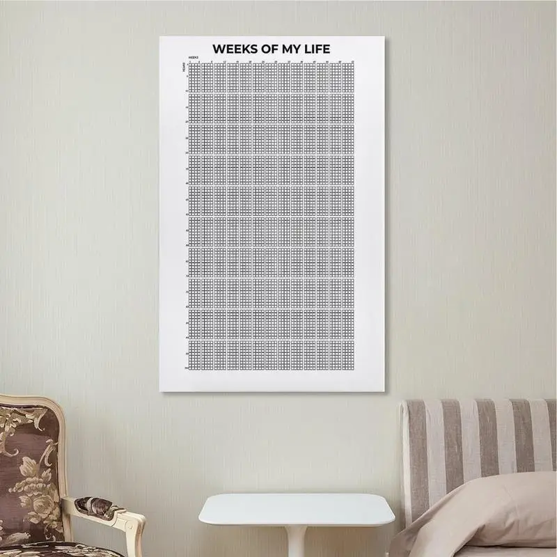 Wall Weeks Calendar Prints Weeks Of My Life Poster Decoration Classic Colors Motivational Quotes Funny Home Print Wall Decor