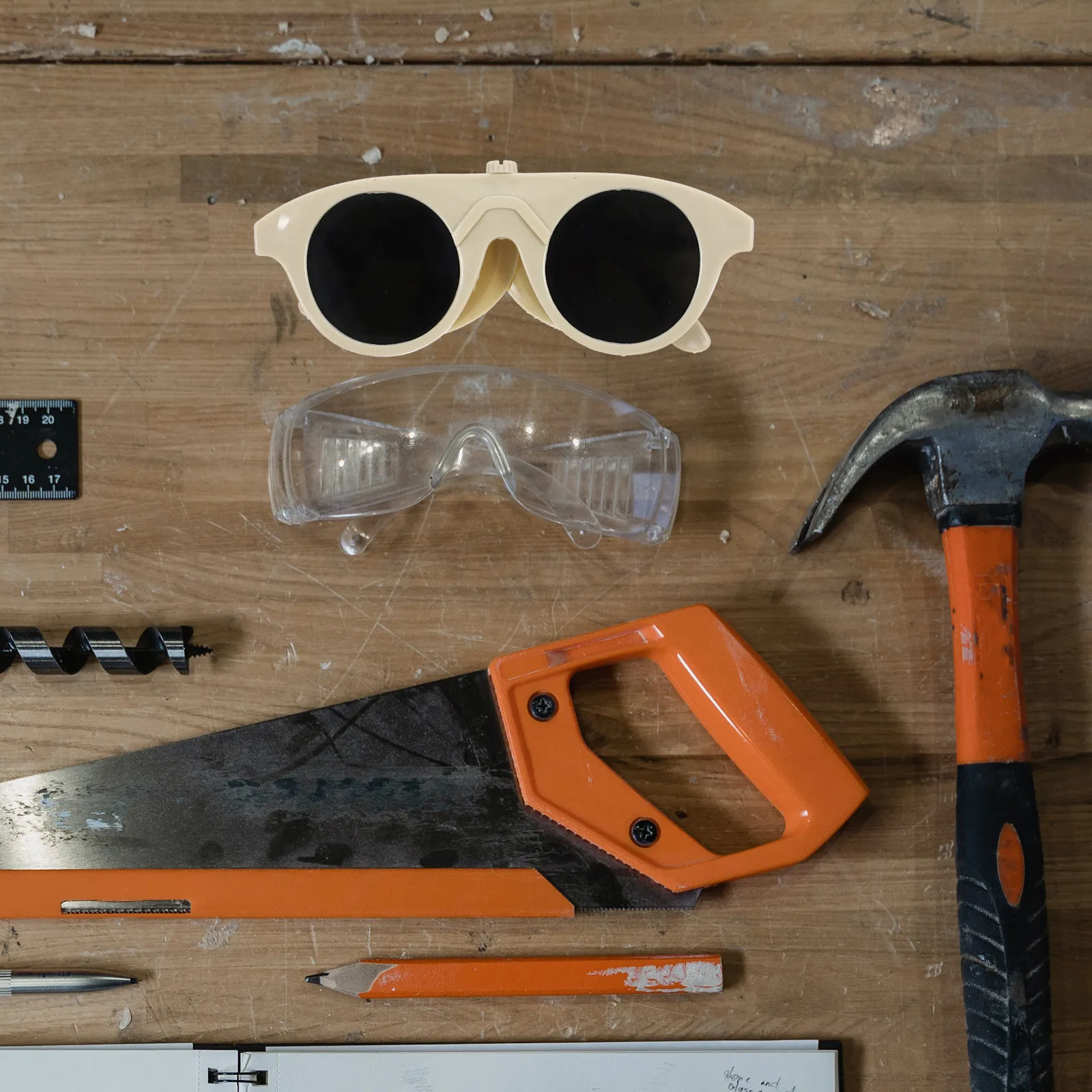 

5Pcs Welding Goggles Plastic Safe Protective Glasses Adjustable Lightweight Eye Protection Grinding Cutting Welding Gear