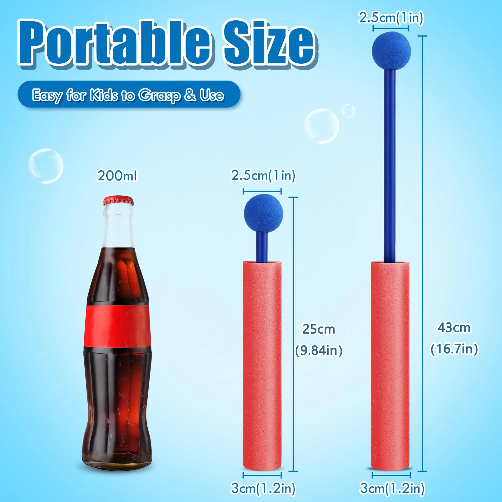 Lengthen Water Gun for Kids Super Water Blaster Soaker Gun Foam Squirt Guns Swimming Pool Outdoor Toys Beach Summer Party Games