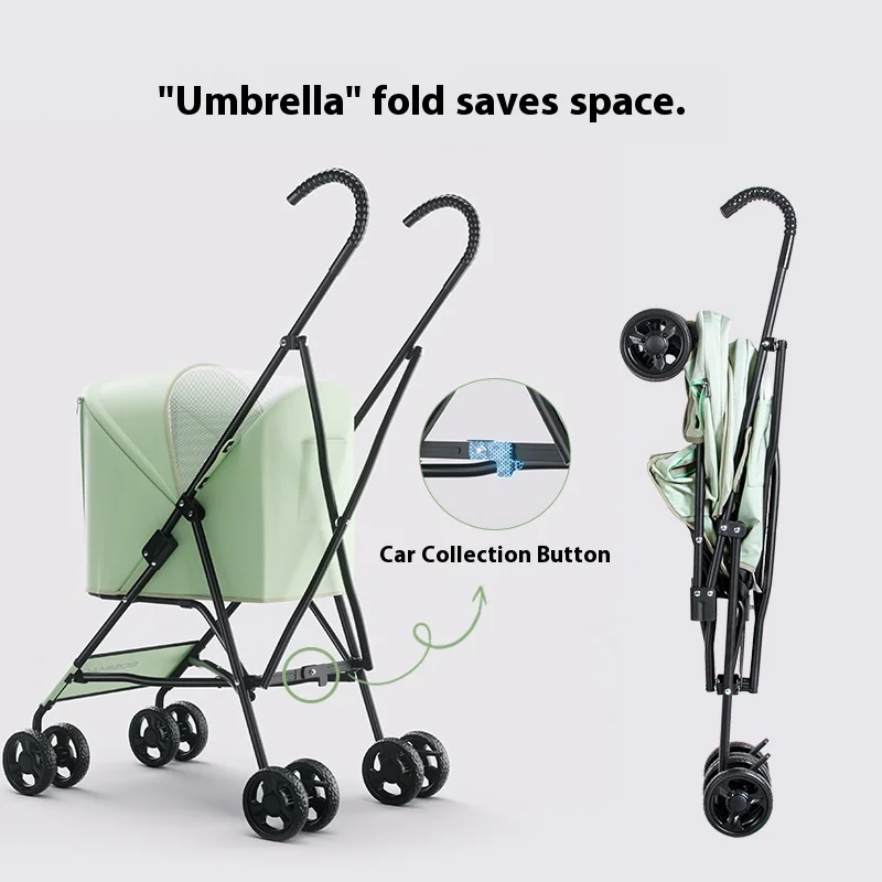 

Портативная коляска для домашних животных для собак, кошек, складная прогулочная тележка с 4-колесной коляской для собак