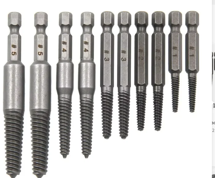 5/10PCS Hex Shank Screw Extractor Set Broken Head Screwdriver Electric Drill Tool Kit for Removing Stripped Screws