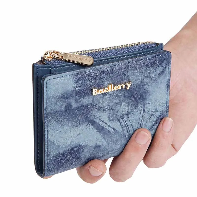 

2025 New for Women Short Wallet Luxury Designer Leather Soft Purse Card Bag Multi-functional Stylish Zipper Small Frosted Wallet