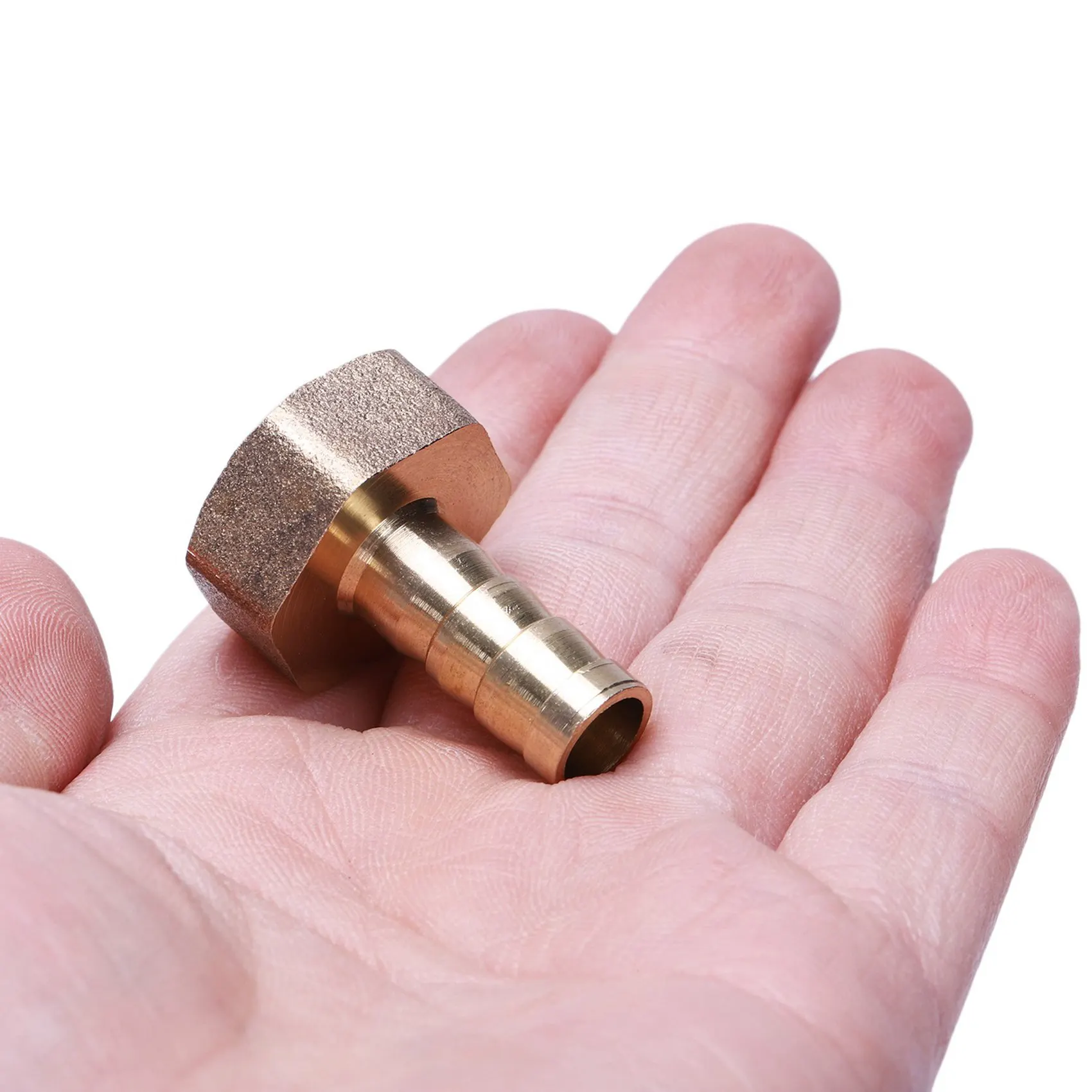 

2025 Hot Style 2X Gold Brass Fitting 10Mm Hose Barb 1/2 Inch NPT Female Thread Straight Connector