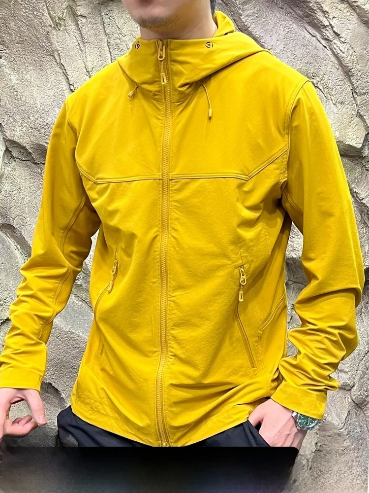 

High-End 3D Tailored Men's Qui Dry Breathable Waterproof Windproof Soft ell Jaet Polyester Fiber Outdoor Sle Zipper C...