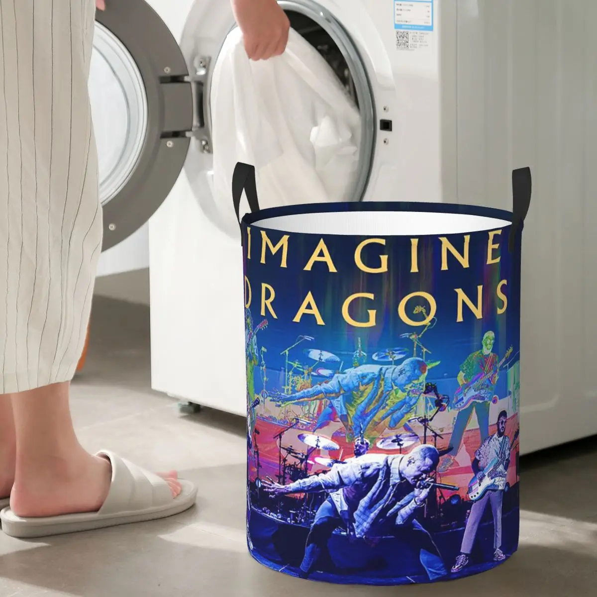 

Imagine Dragons Band Loom Tour Складные корзины для белья Брядная одежда Игрушки Корзина для хранения Большая водонепроницаемая корзина для дома и детей