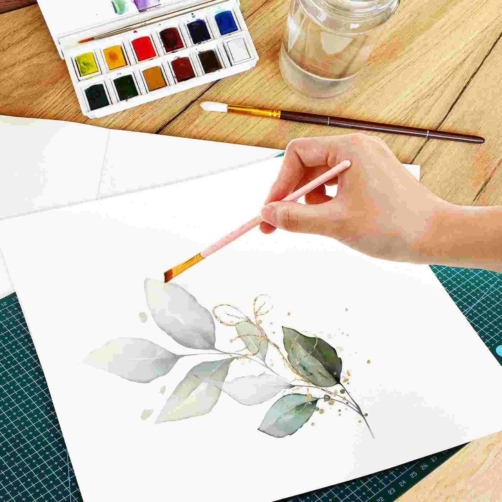 55 folhas de papel de desenho pintura a óleo papel lona folhas de papel aquarela pintura artesanato papel desenho suprimentos