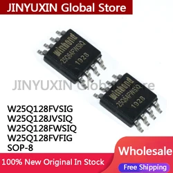 5Pcs 100% New W25Q128FVSIG W25Q128JVSIQ W25Q128FWSIQ W25Q128FVFIG W25Q128 SOP-8 IC Chipset in stock Wholesale