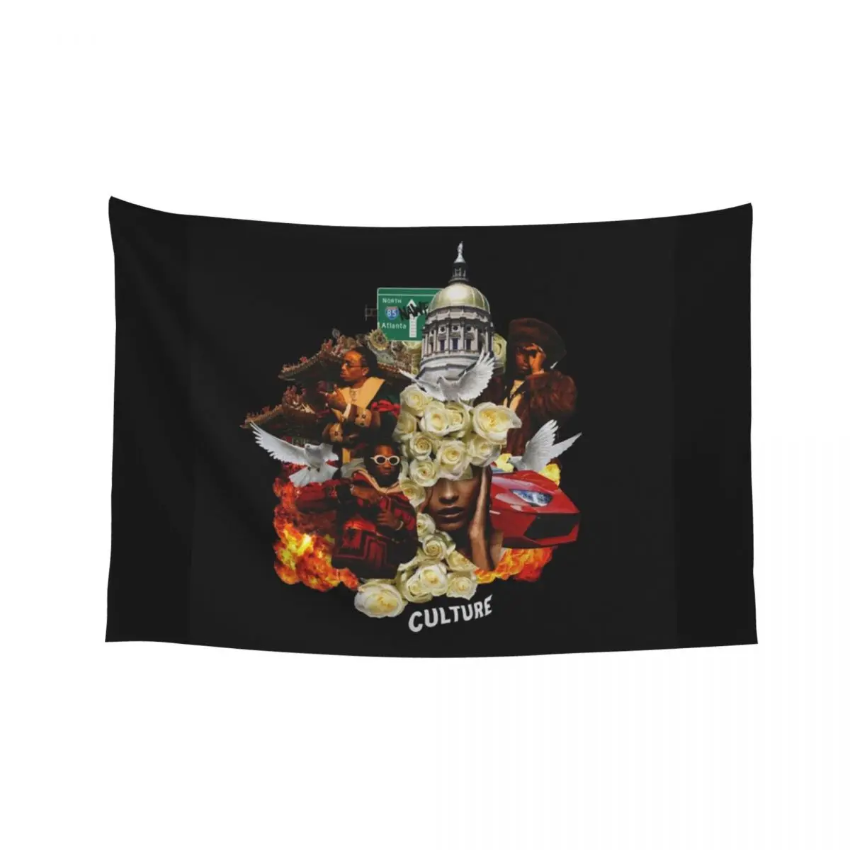 

Migos culture Tapestry Decor For Room Bedroom Deco Decoration Wall Tapestry