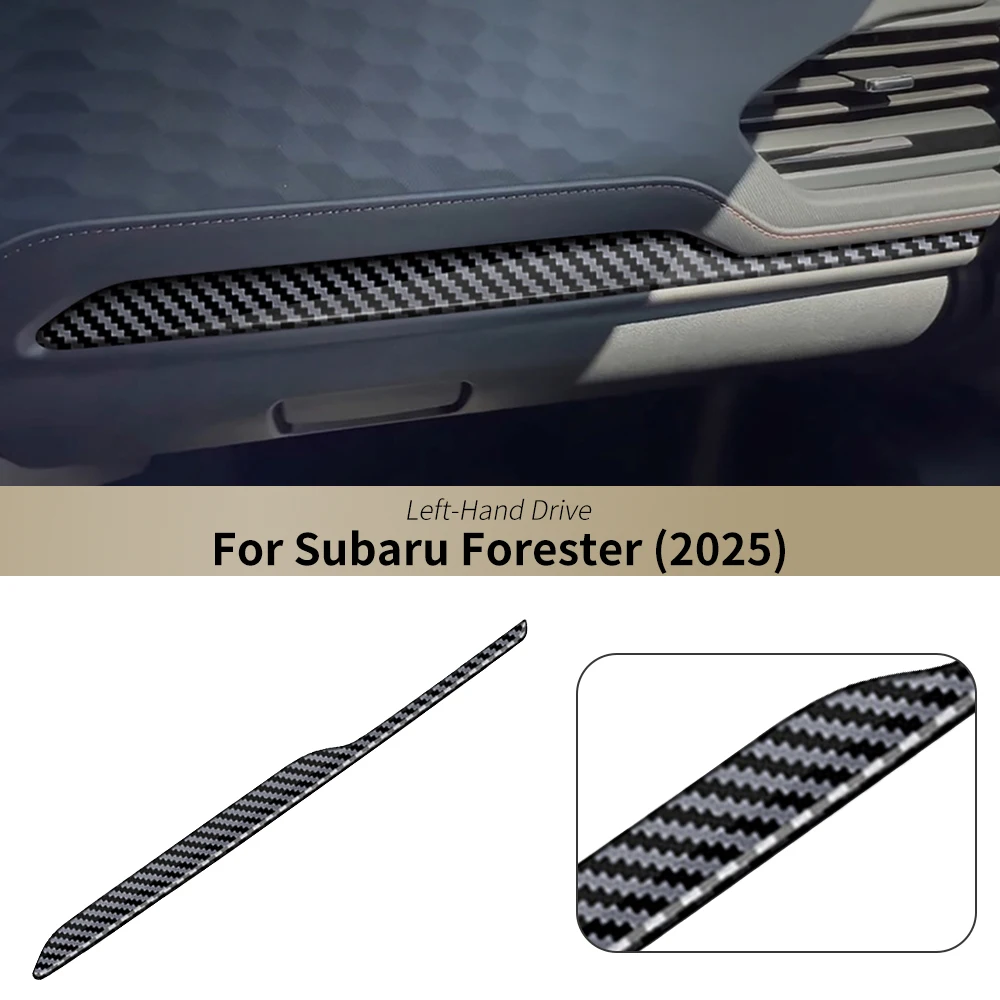 

Для Subaru Forester 2025, углеродное волокно, кованое углеродное волокно, ABS, LHD, автомобильная полоса для пассажирских инструментов, наклейка на панель, аксессуары