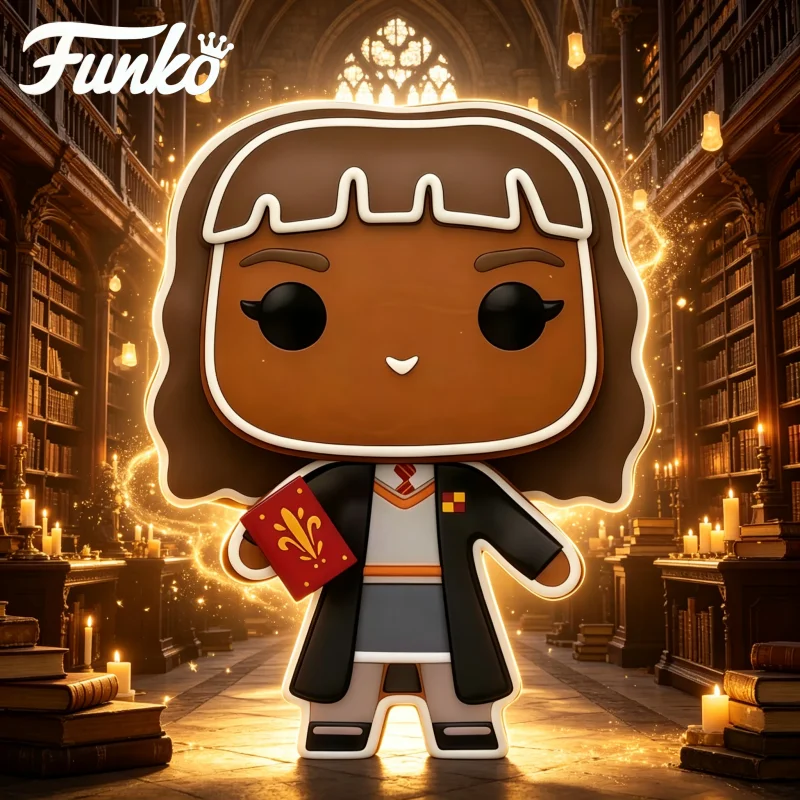 Official Licensed Funko Pop Harry Potter Hermione Gingerbread Vinyl Figure Collectible Ornament Gift for Movie Fans Home Decor