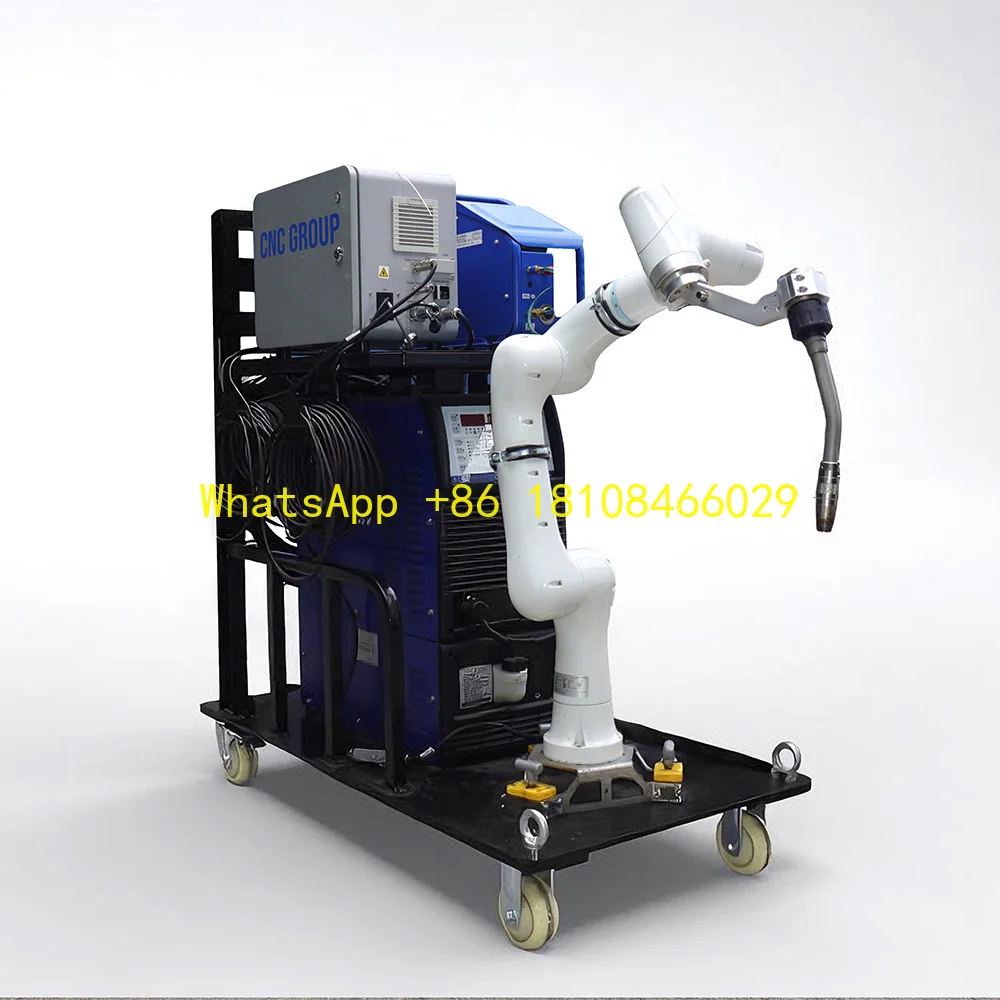 ذراع روبوت لحام Cobot التعاونية ذات 6 محاور عالي الدقة سهل التشغيل مع وضع لحام MIG بحالة جديدة